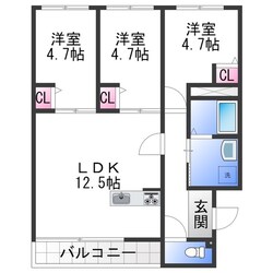 Chainon高石の物件間取画像